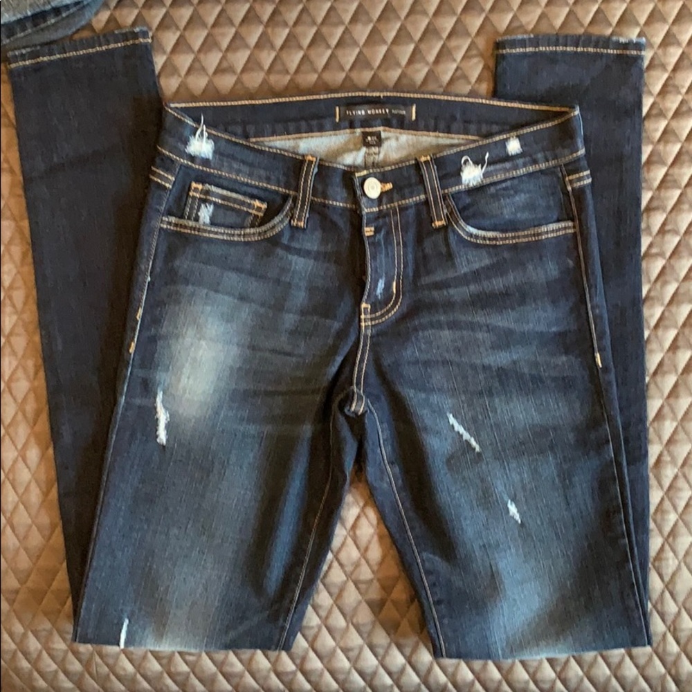 Flying monkey distressed jeans size 27 reg
